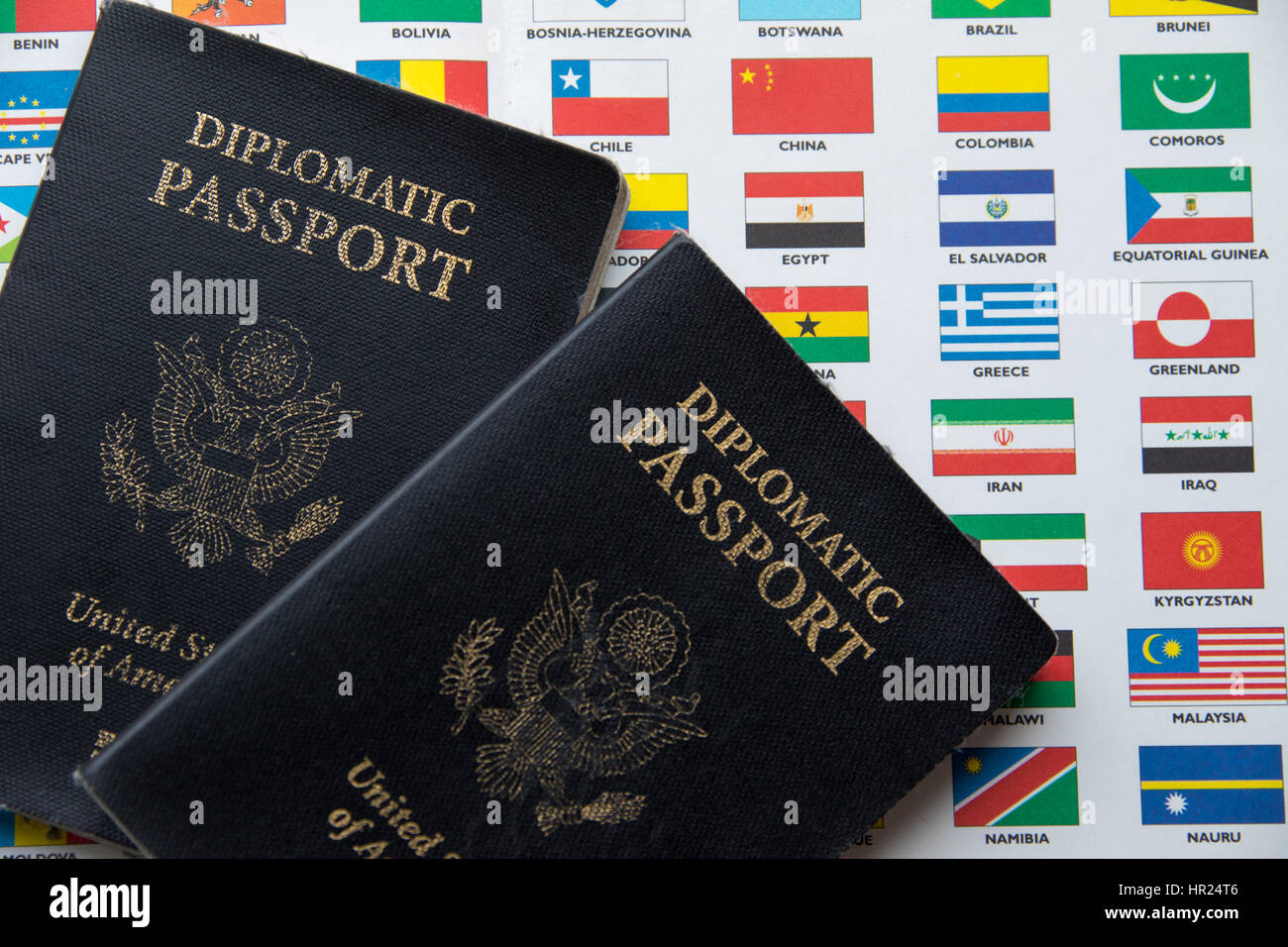 Passaporto diplomatico degli Stati Uniti d'America Foto Stock