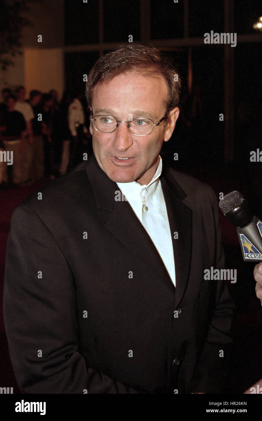 Il comico e attore Robin Williams durante gli arrivi al primo Mark Twain Prize per umore presso il Kennedy Center Ottobre 20, 1998 a Washington, DC. Il premio è stato in onore del comico Richard Pryor. Foto Stock