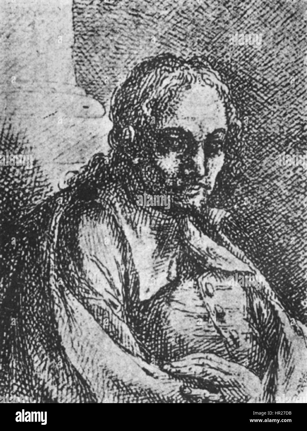 Presunto ritratto del Caracciolo di artista sconosciuto pubblicato 1773 Foto Stock