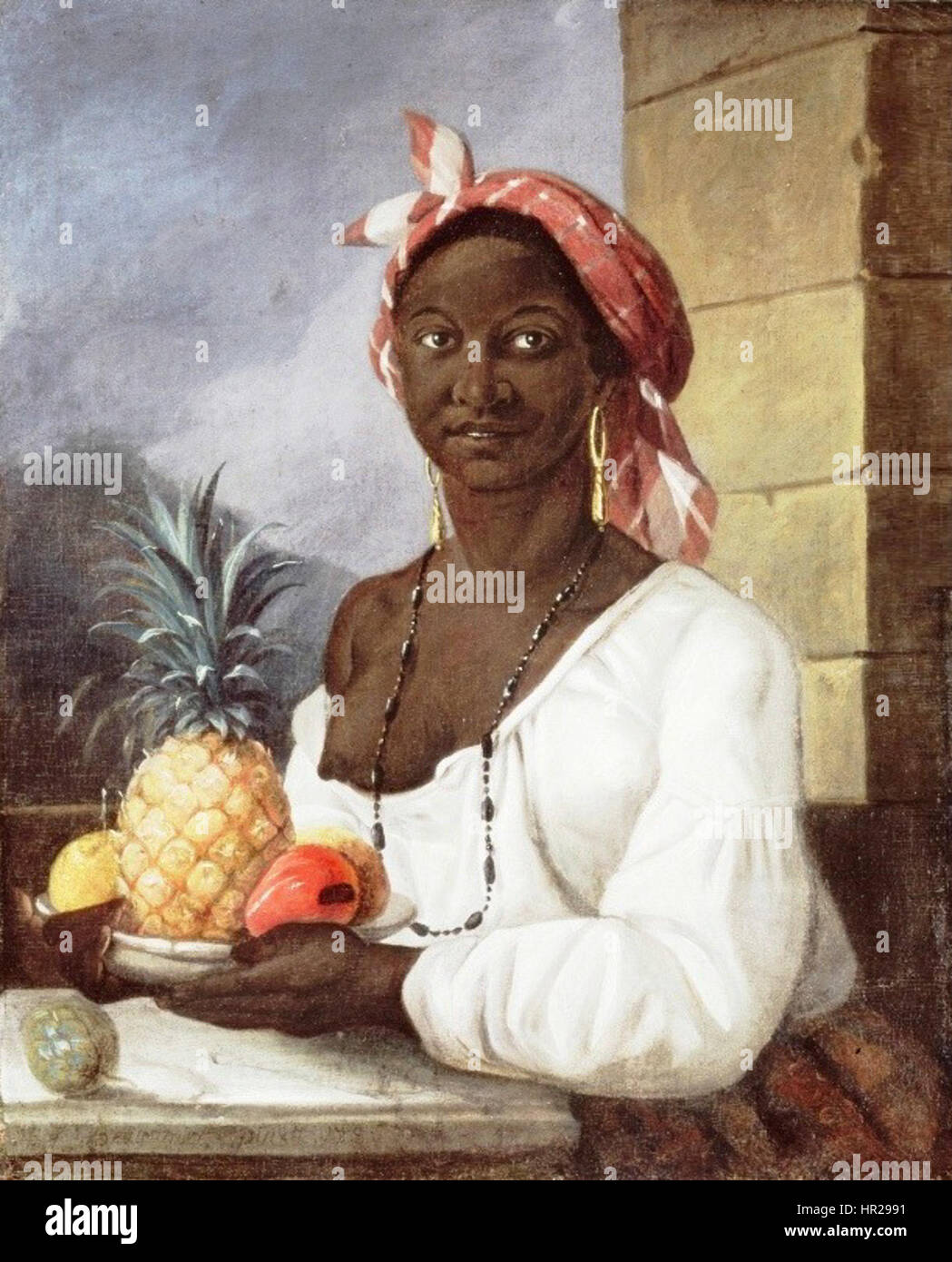 Portrait d une femme haitienne, Francois Beaucourt Foto Stock