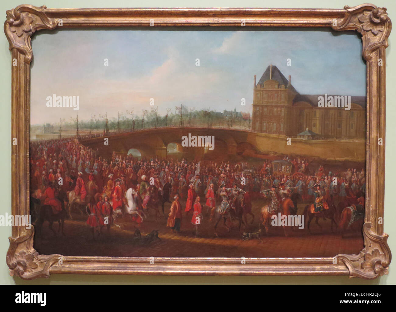 Pierre-Denis Martin è stato un pittore francese noto per le sue scene storiche e di genere. Questo pezzo esemplifica la sua abilità nel rappresentare sia la precisione storica che la narrazione drammatica. Foto Stock