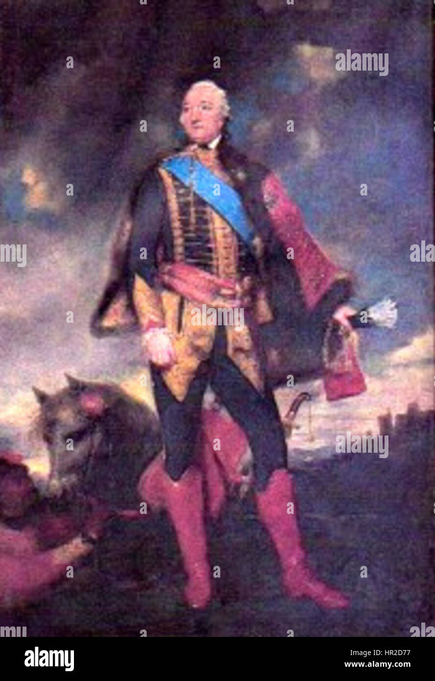 Questo ritratto del 1785 raffigura Filippo, duca d'Orleans, un importante nobile francese. Il dipinto riflette gli stili aristocratici ritratti della fine del XVIII secolo, mostrando i suoi vestiti, la sua posa e il suo comportamento reale. Foto Stock