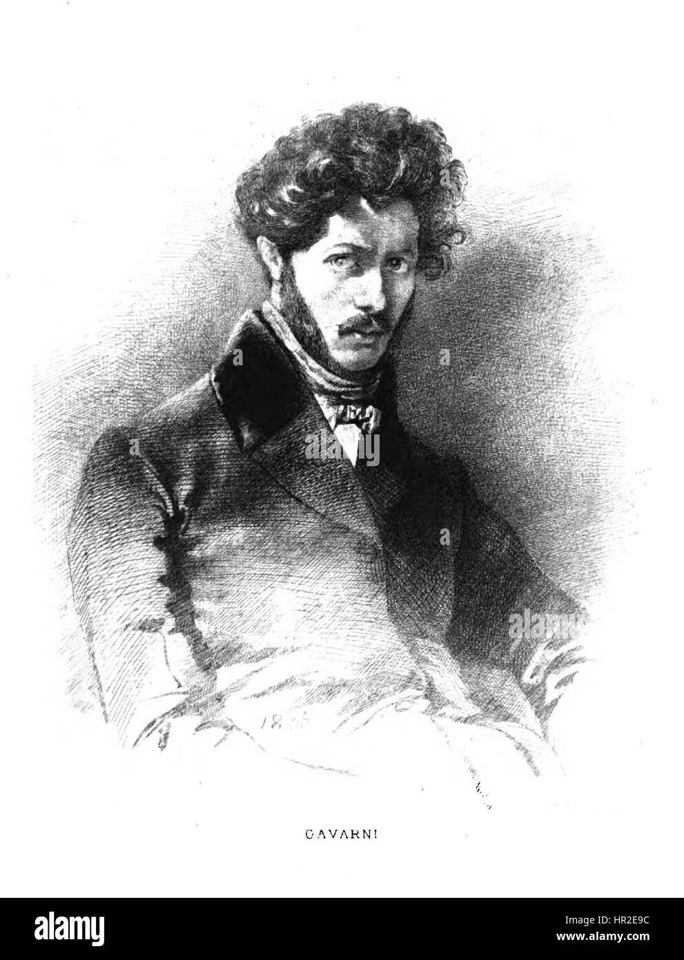 Paul Gavarni era un caricaturista e illustratore francese noto per il suo commento sociale acuto e spiritoso attraverso disegni umoristici, spesso focalizzato sulla società parigina. Foto Stock