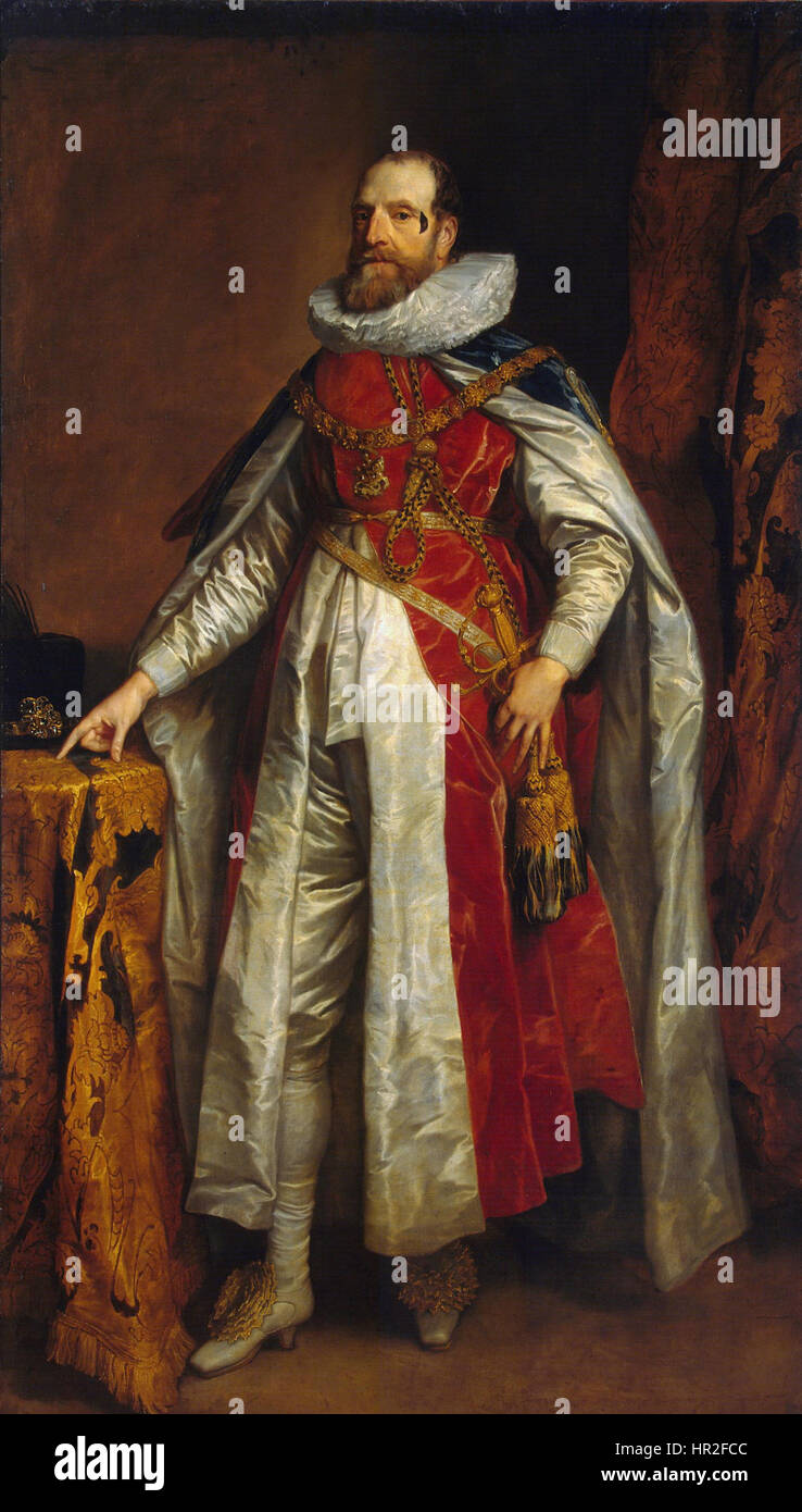 Il ritratto di Henry Danvers, conte di Danby, dipinto nel XVII secolo, ritrae un importante nobile inglese e capo militare noto per il suo ruolo nella guerra civile inglese. Foto Stock