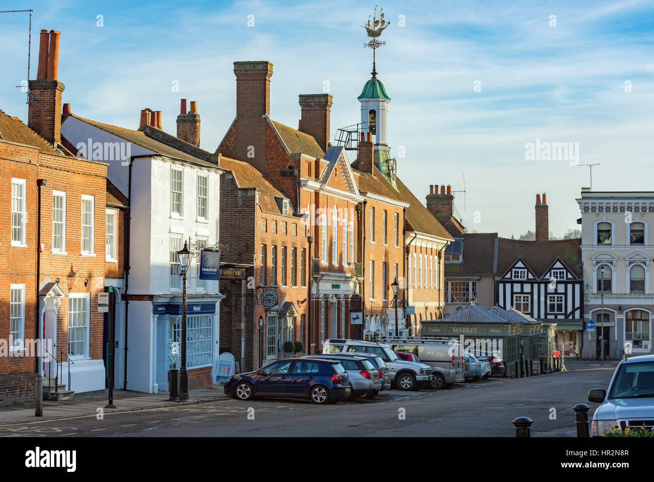 Castle Street in Farnham Foto Stock