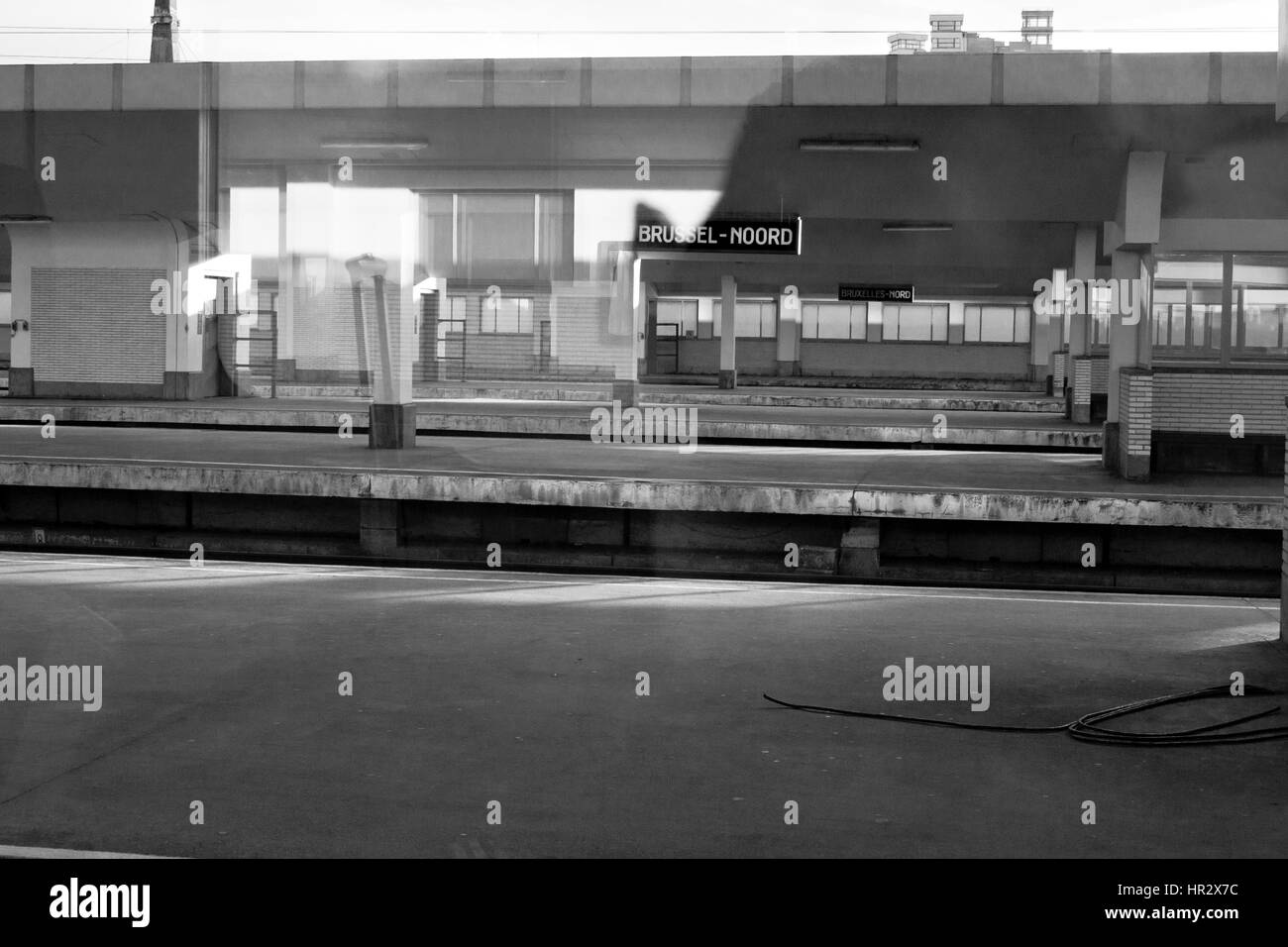 Stazione ferroviaria in Belgio Foto Stock