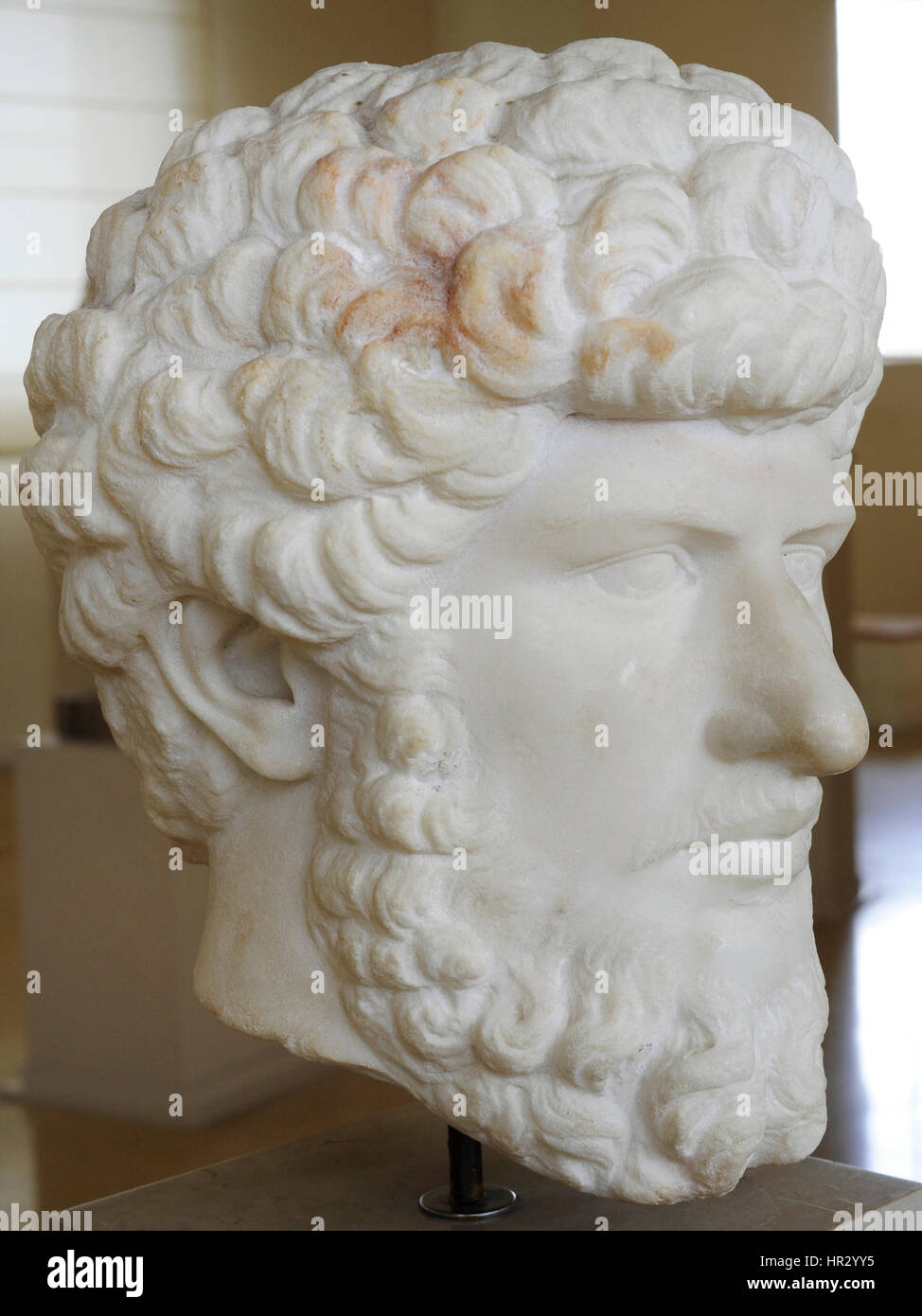 Lucius Verus (130-169). Imperatore romano. Nerva-Antonine dyansty. Busto. 2° secolo. Dal Forum di Colonia, Tarragona. Museo Archeologico Nazionale. Tarragona. Spagna. Foto Stock