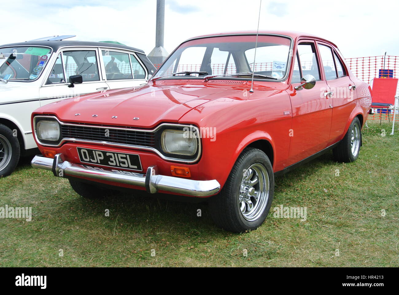 MK1 Ford Escort parcheggiata sul display Foto Stock