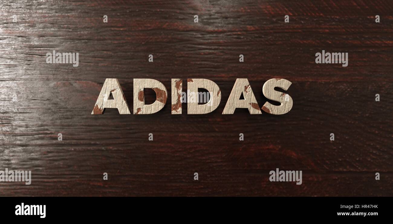 Adidas - grungy headline in legno su Acero - 3D reso Royalty free stock  foto. Questa immagine può essere utilizzata per un sito online banner o un  po di stampa Foto stock - Alamy