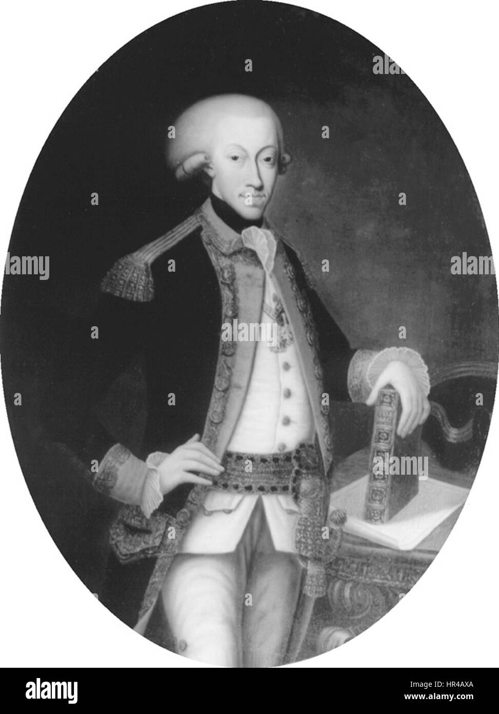 Panealbo - Carlo Emanuele IV in uniforme, ovale - Royal Palace, Torino Foto Stock