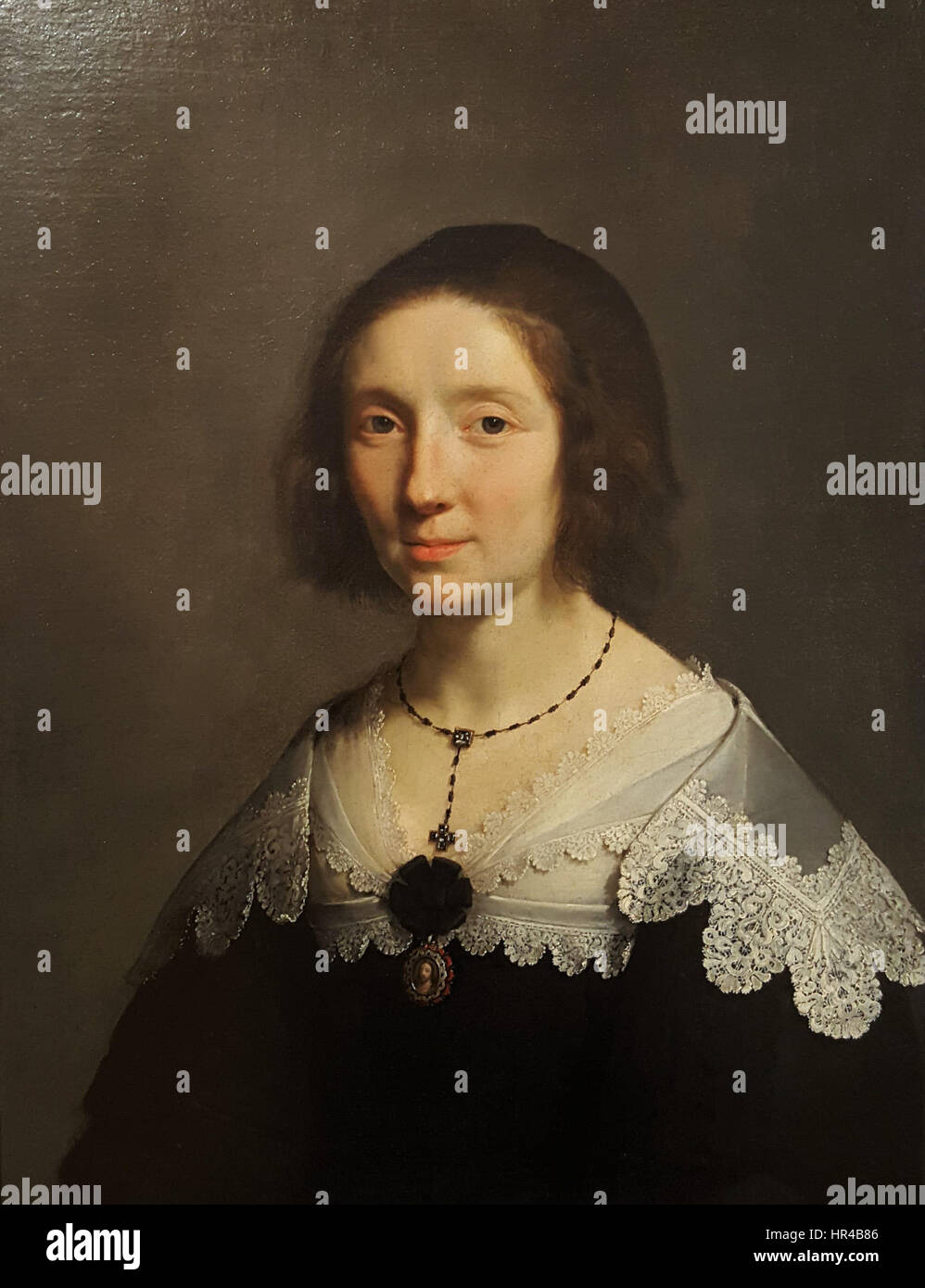 Ritratto di Charlotte Duchesne, moglie di Philippe de Champaigne, pittore francese del XVII secolo. Foto Stock
