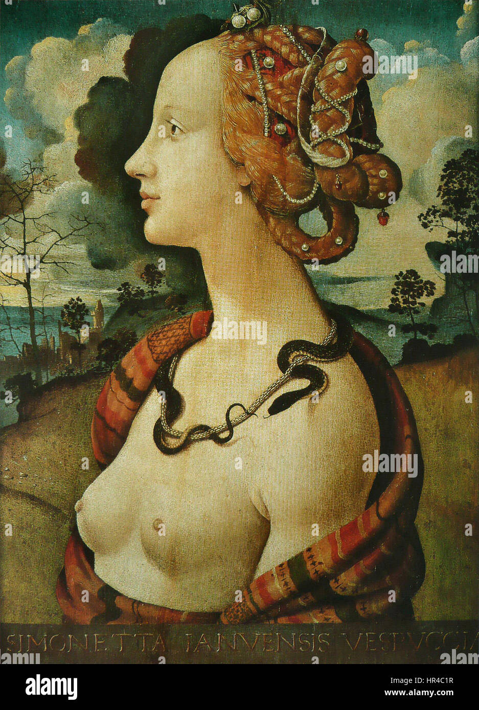 Piero di Cosimo - portrait de femme Foto Stock