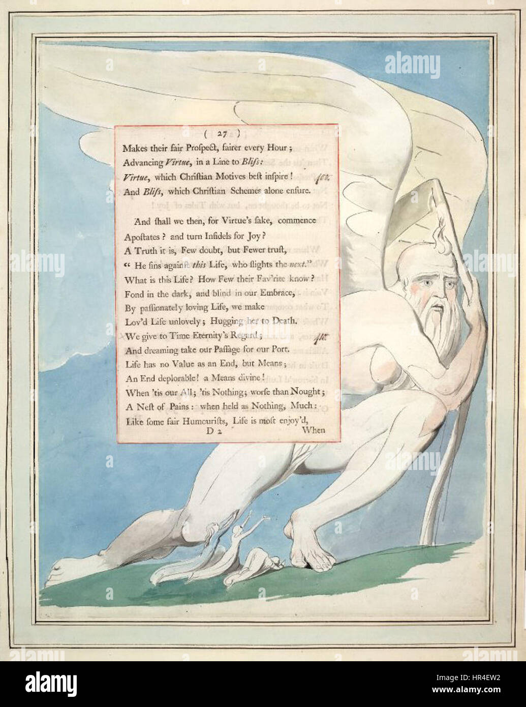 L'acquerello "pensieri notturni" III 027 di William Blake raffigura una scena drammatica di contemplazione umana e riflessione esistenziale. L'opera cattura un momento di introspezione personale, esplorando temi di vita, morte e aldilà, con una ricca combinazione di immagini e simbolismo. Foto Stock L'acquerello "pensieri notturni" III 027 di William Blake raffigura una scena drammatica di contemplazione umana e riflessione esistenziale. L'opera cattura un momento di introspezione personale, esplorando temi di vita, morte e aldilà, con una ricca combinazione di immagini e simbolismo. Foto Stock