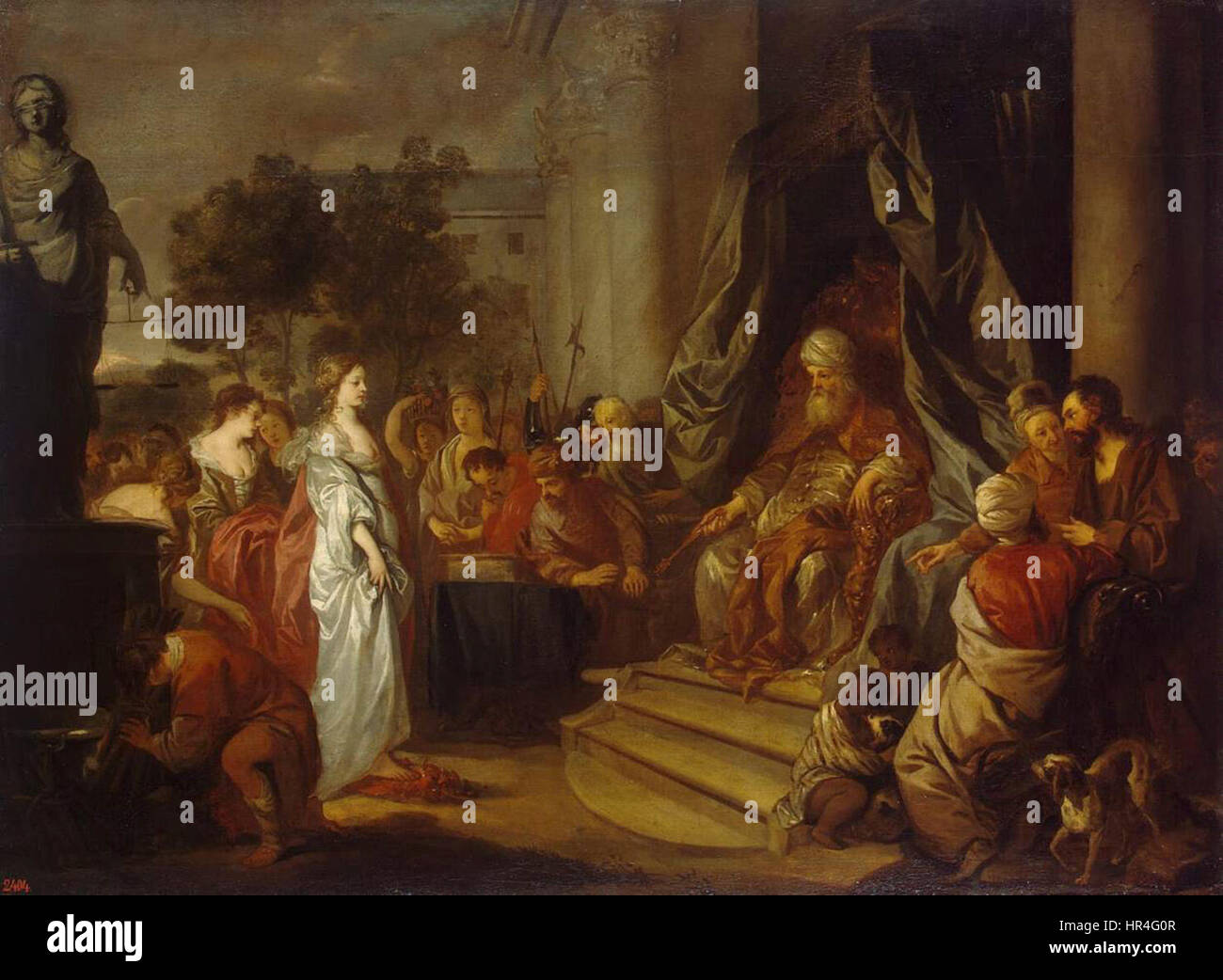 Peter Lely - la prova del fuoco - WGA12649 Foto Stock