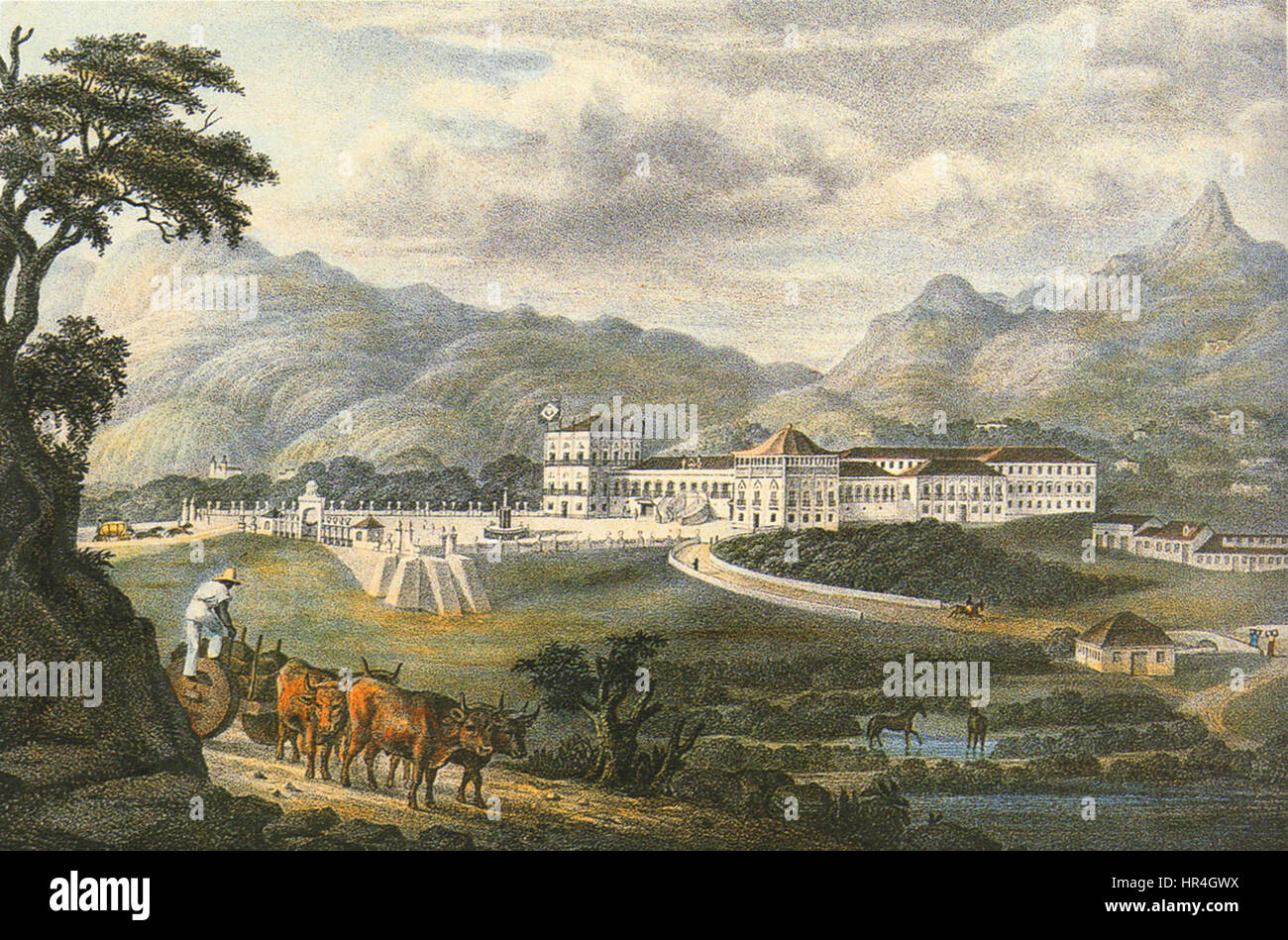 Palazzo di Sao Cristovao tra 1835 e 1840 Foto Stock