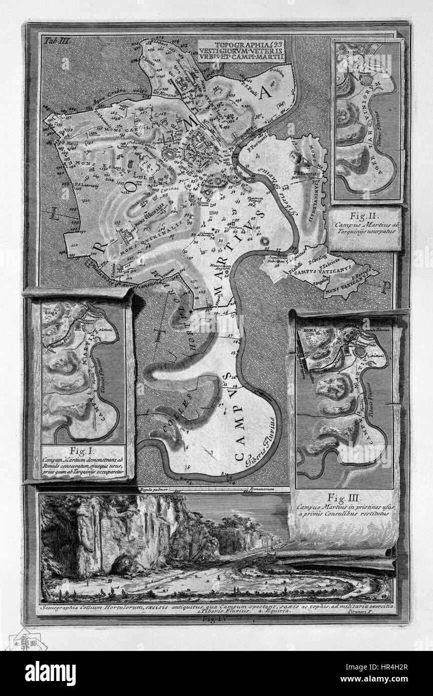 L'incisione "10006" di Giovanni Battista Piranesi è un'opera che mette in mostra la sua esperienza nella rappresentazione architettonica. L'incisione presenta rappresentazioni drammatiche di rovine classiche e caratteristiche architettoniche, un segno distintivo dello stile Piranesi. Foto Stock