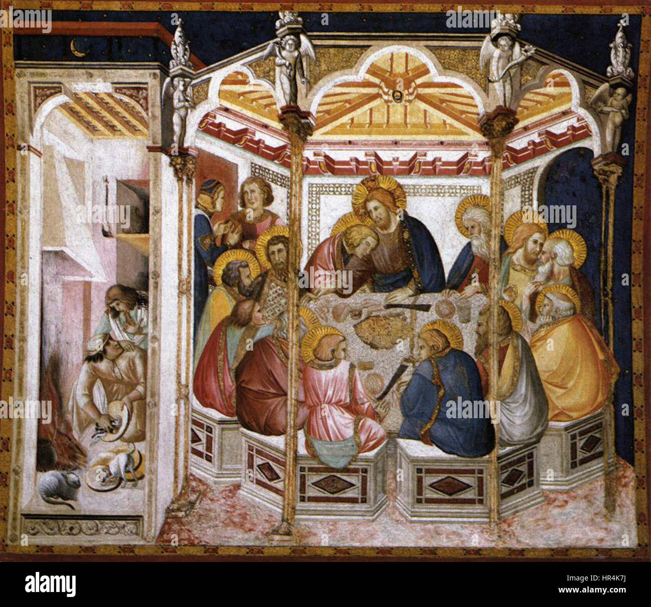 Pietro Lorenzetti, ultima cena, assisi basilica inferiore, 1310-1320 Foto Stock