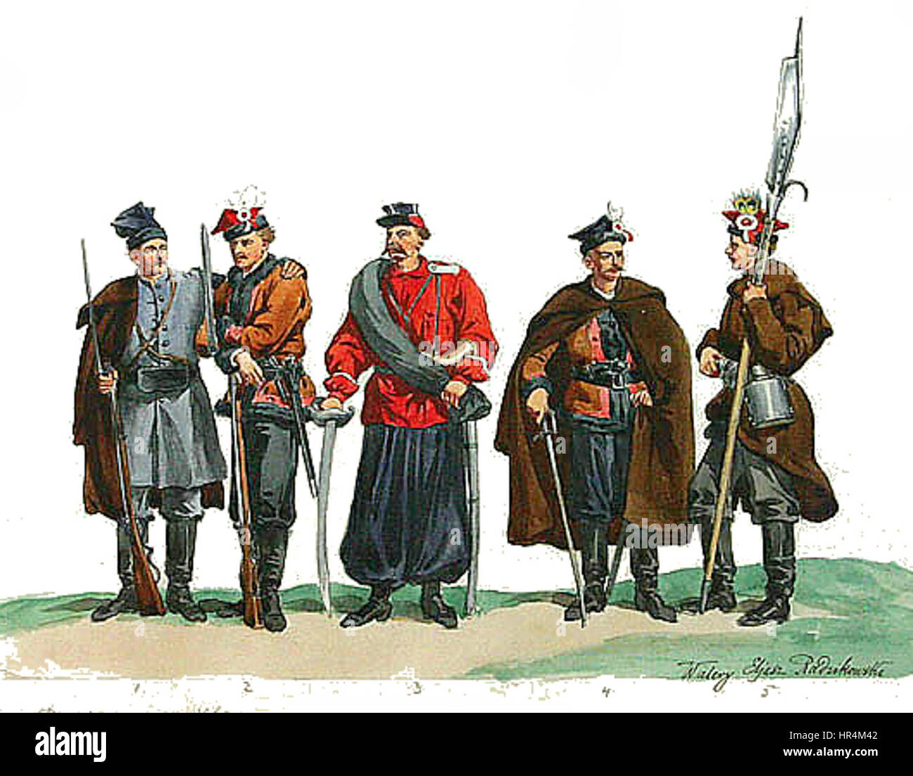 La fanteria polacca nel 1863 Foto Stock