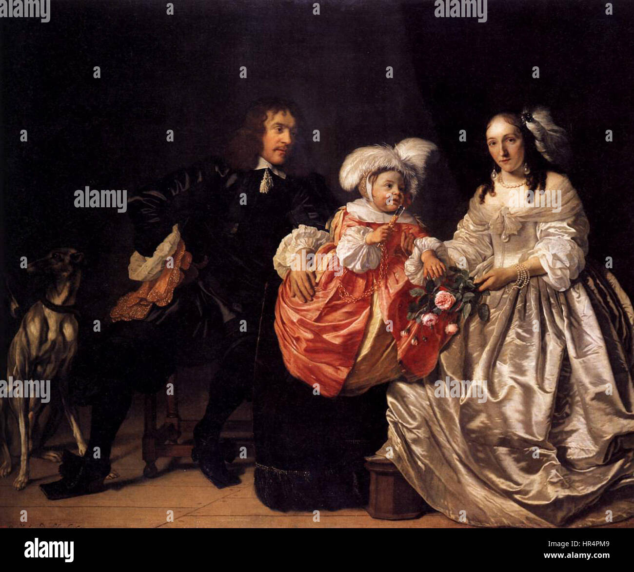Pieter Lucaszn van de Venne con Anna de Carpentier 1652 van der Helst Foto Stock