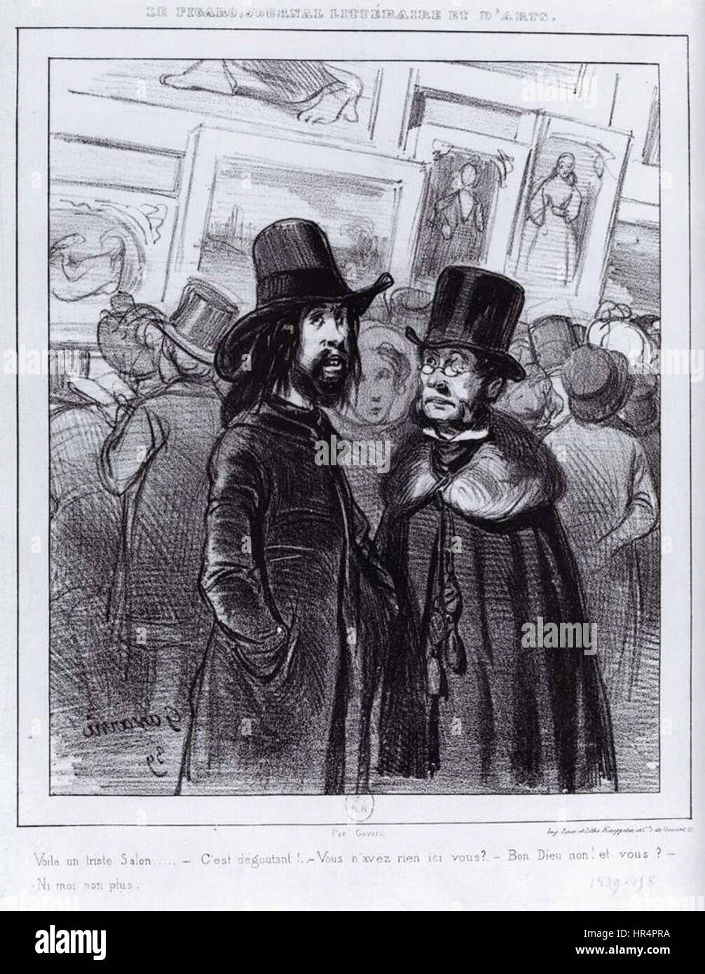 Paul Gavarni - Che cosa un terribile Salon - WGA8499 Foto Stock