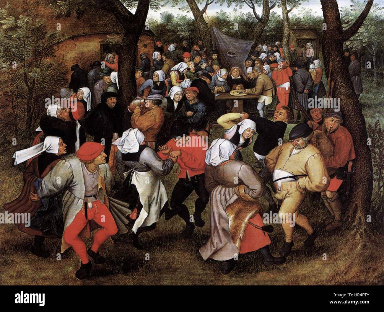 Pieter Brueghel il Giovane - Contadino ballo di nozze (Brussel) - WGA03635 Foto Stock