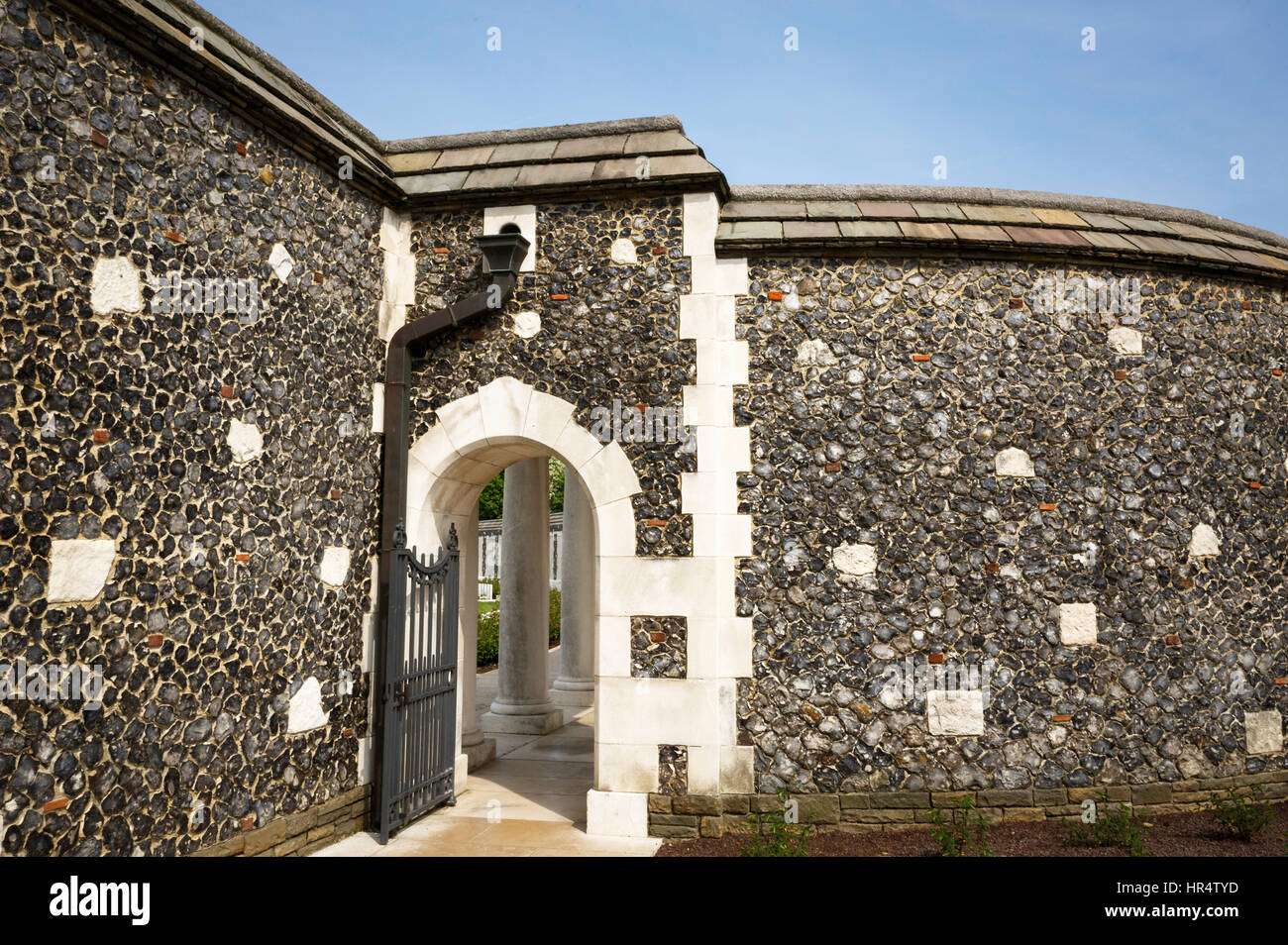 War Memorial Wall In Flanders Fields, Belgio Foto Stock