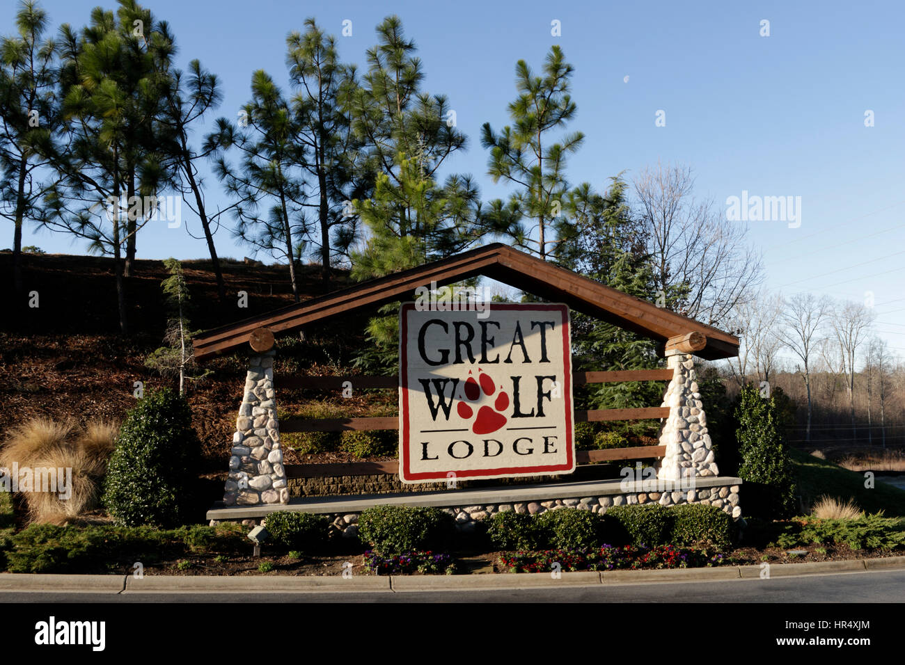 Grande Wolf Lodge Sign in concordia, NC Foto Stock