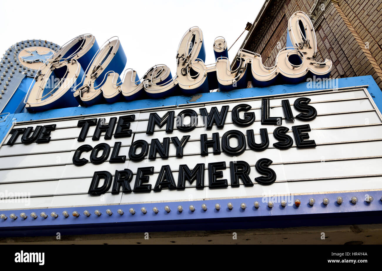Bluebird Theater presenta musica dal vivo a Denver in Colorado Foto Stock