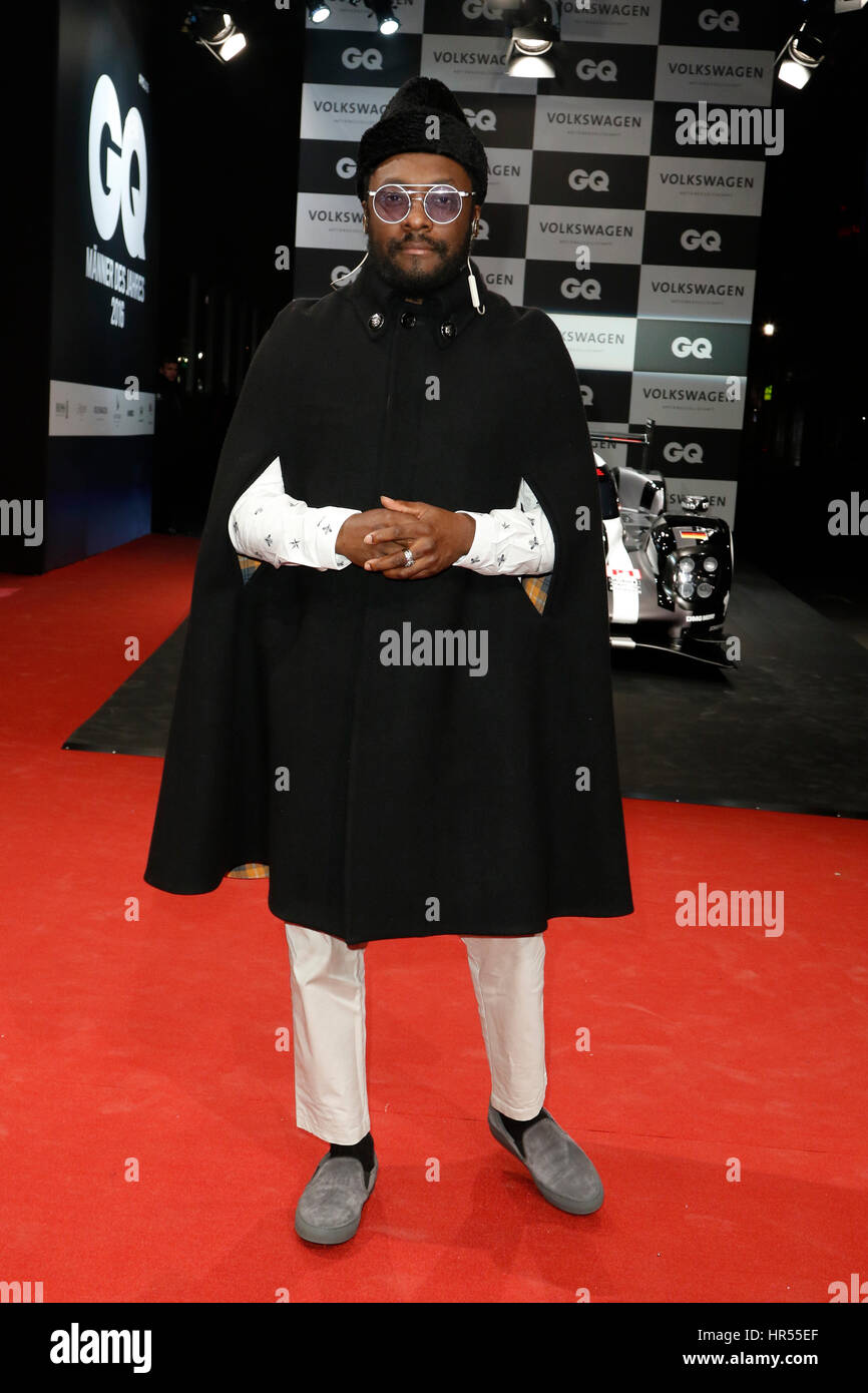 Berlino, Germania, 10 novembre, 2016. Adam Williams aka will.i.am frequentando il "GQ uomini dell'Anno" Awards tenutosi presso la Komische Oper di Berlino, Germania, 10.11.2 Foto Stock