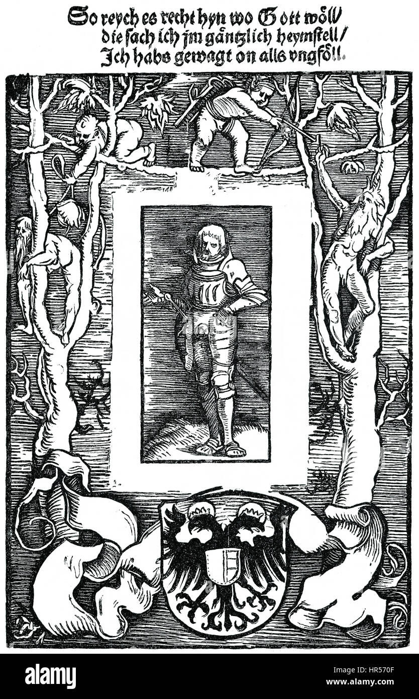 Pubblicazione da Ulrich von Hutten, 1488 - 1523, un umanista tedesco Foto Stock