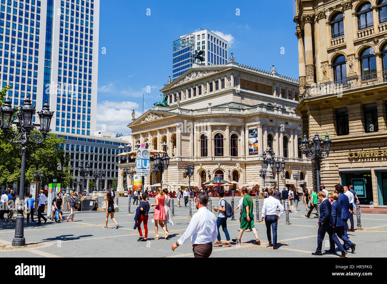 L'Alte Oper (antico teatro dell'Opera), Francoforte, Germania Foto Stock