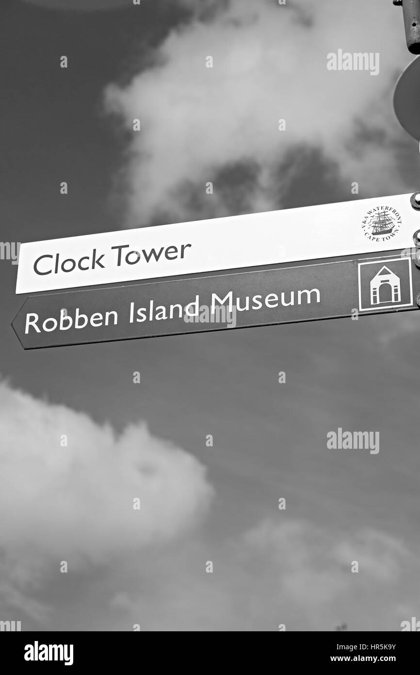 La sfocatura in Sud Africa close up del segno di simbolo del museo come sfondo Foto Stock