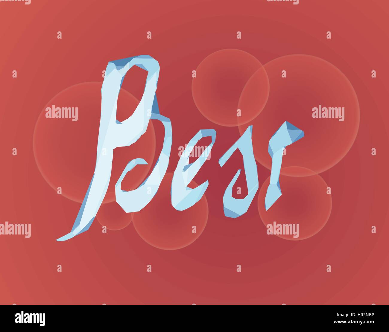 Migliori scritte fatte di ghiaccio su sfondo bokeh di fondo. Illustrazione vettoriale EPS10 Illustrazione Vettoriale