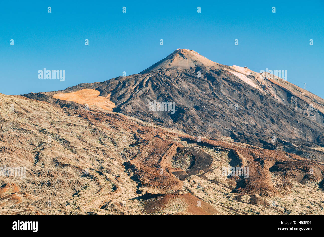 Paesaggio lunare del vulcano El Teide, Tenerife, Isole canarie, Spagna Foto Stock