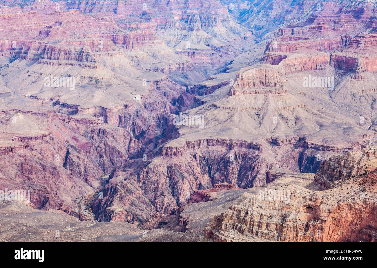 Una vista del Grand Canyon South Rim, il Parco Nazionale del Grand Canyon, Arizona, Stati Uniti. Foto Stock