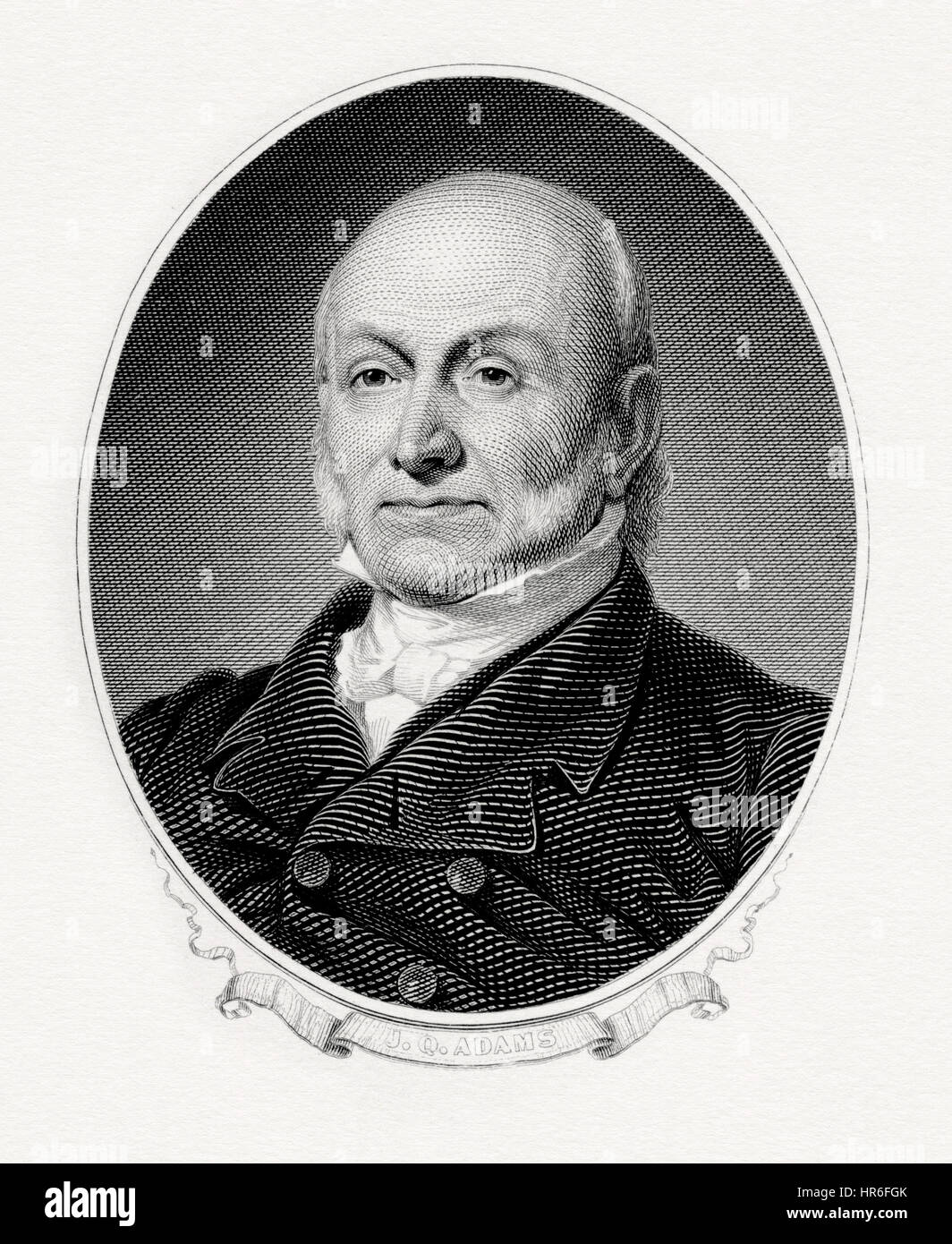 JOHN Quincy Adams (1767-1848) sesto presidente degli Stati Uniti Foto Stock