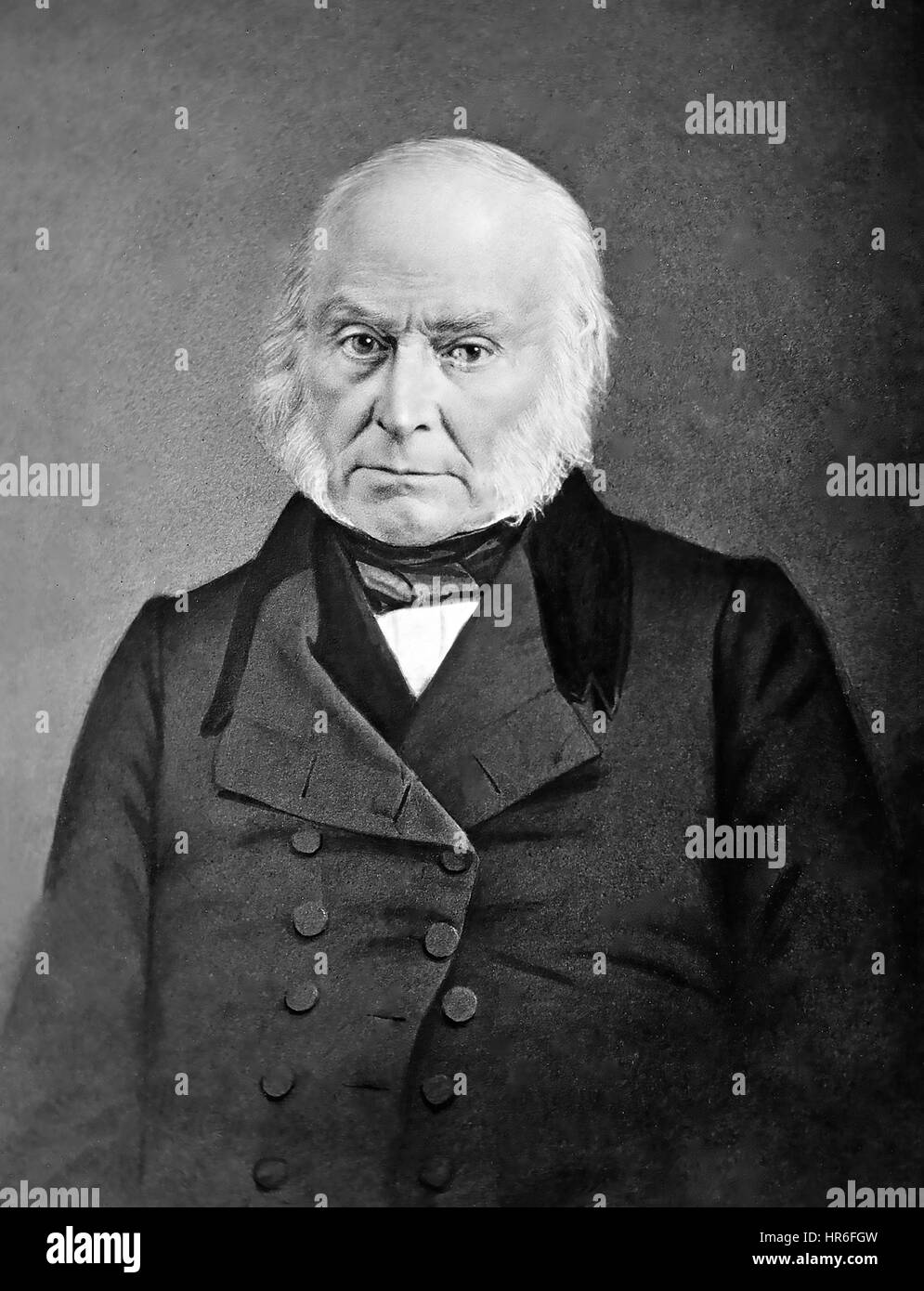 JOHN Quincy Adams (1767-1848) sesto presidente degli Stati Uniti circa 1845 Foto Stock