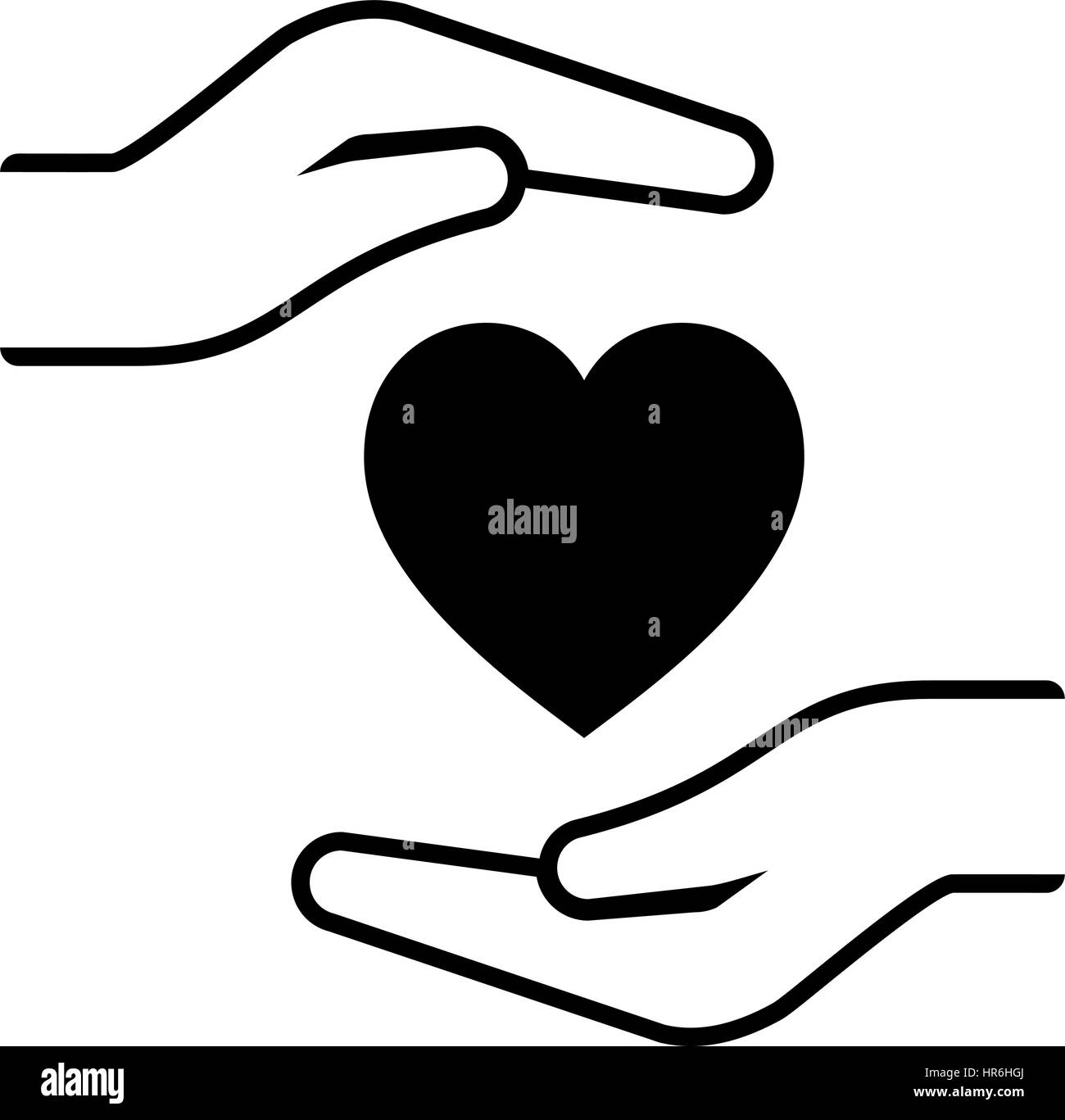 Cuore della prevenzione delle malattie e la relativa icona. Design piatto. Illustrazione Vettoriale