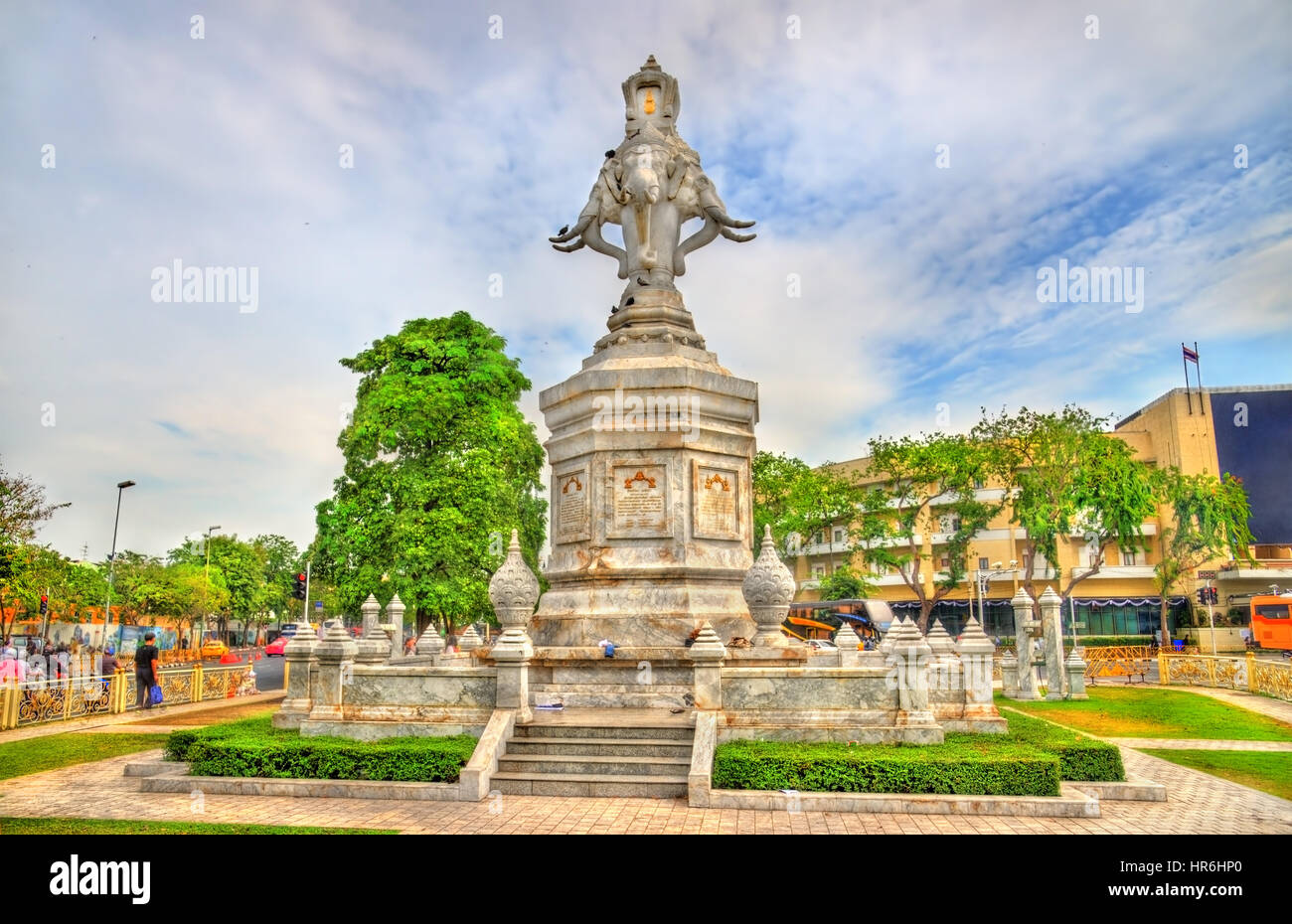 Monumento nella città vecchia di Bangkok, Thailandia Foto Stock