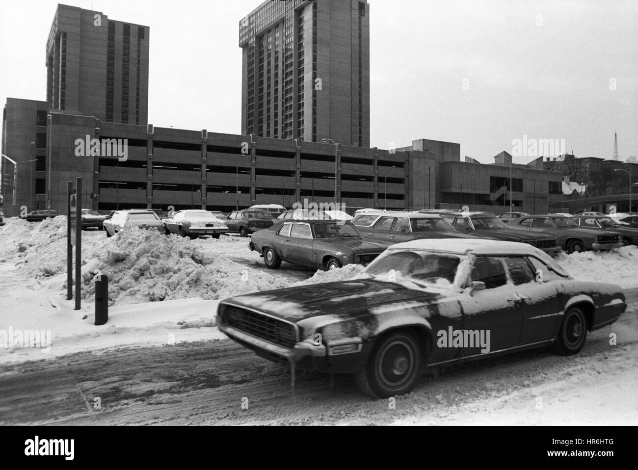 Inverno in Philadelphia PA. STATI UNITI D'AMERICA. 1977 Foto Stock