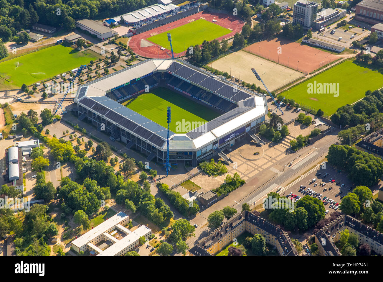 Ostsee stadium,premiere league stadium, FC Hansa Rostock, Rostock, Mar Baltico, Meclenburgo-Pomerania Occidentale, GermanyOstseestadion, Bundesligastadion, FC ha Foto Stock