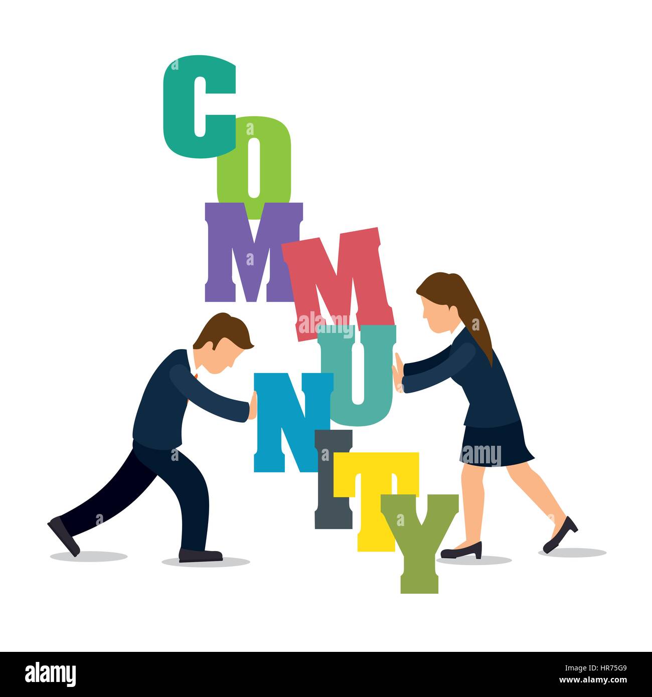 Comunità sociale icona di rete Illustrazione Vettoriale