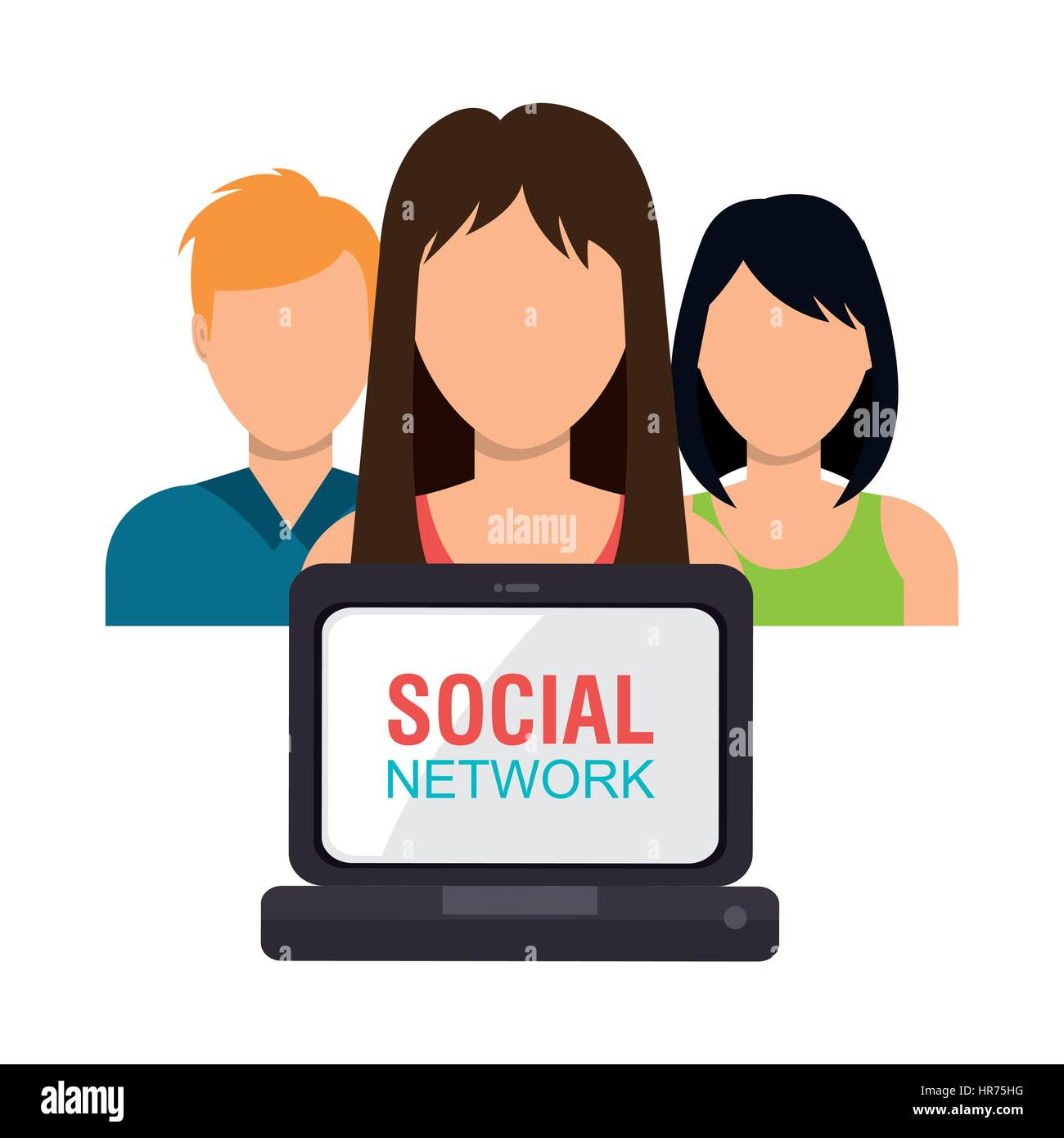 Comunità sociale icona di rete Illustrazione Vettoriale