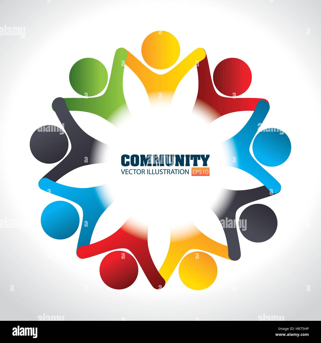 Comunità sociale icona di rete Illustrazione Vettoriale