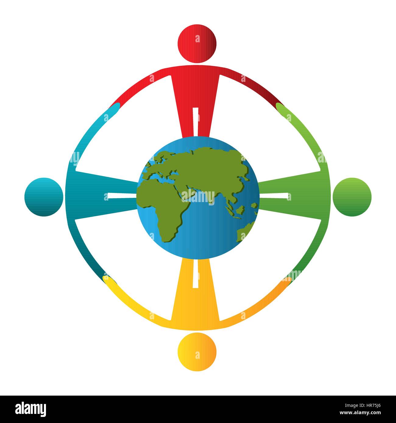 Comunità sociale icona di rete Illustrazione Vettoriale