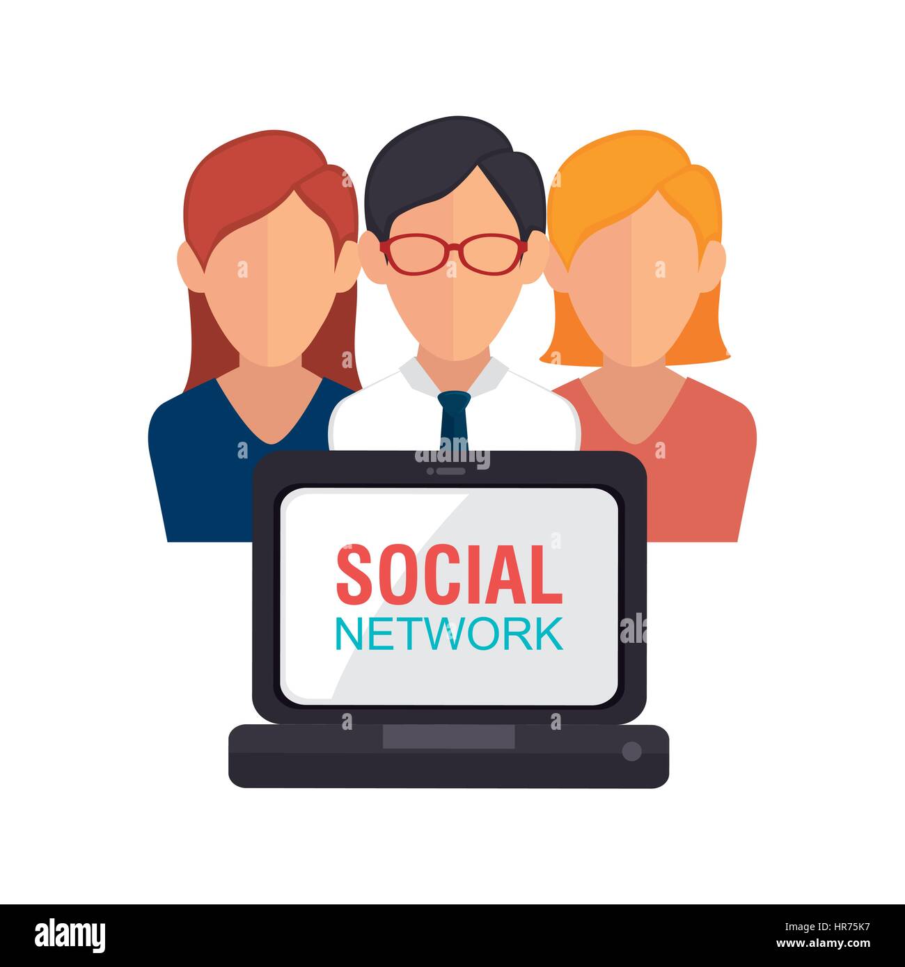 Comunità sociale icona di rete Illustrazione Vettoriale