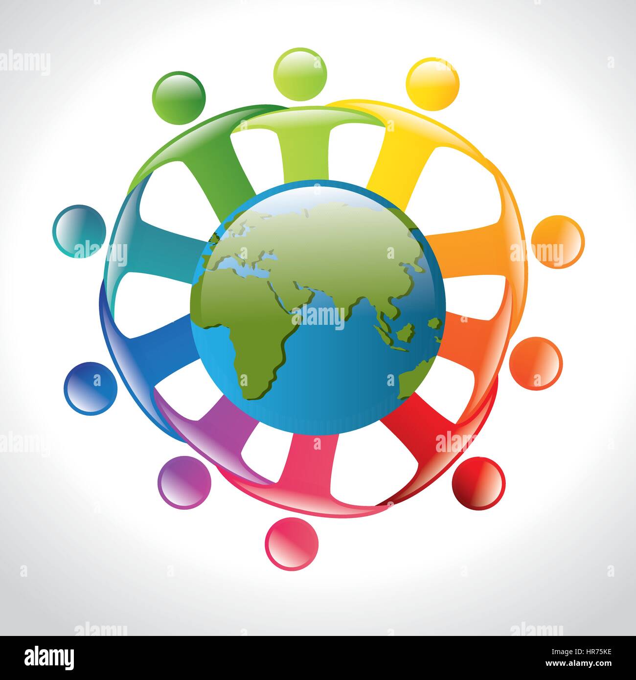 Comunità sociale icona di rete Illustrazione Vettoriale