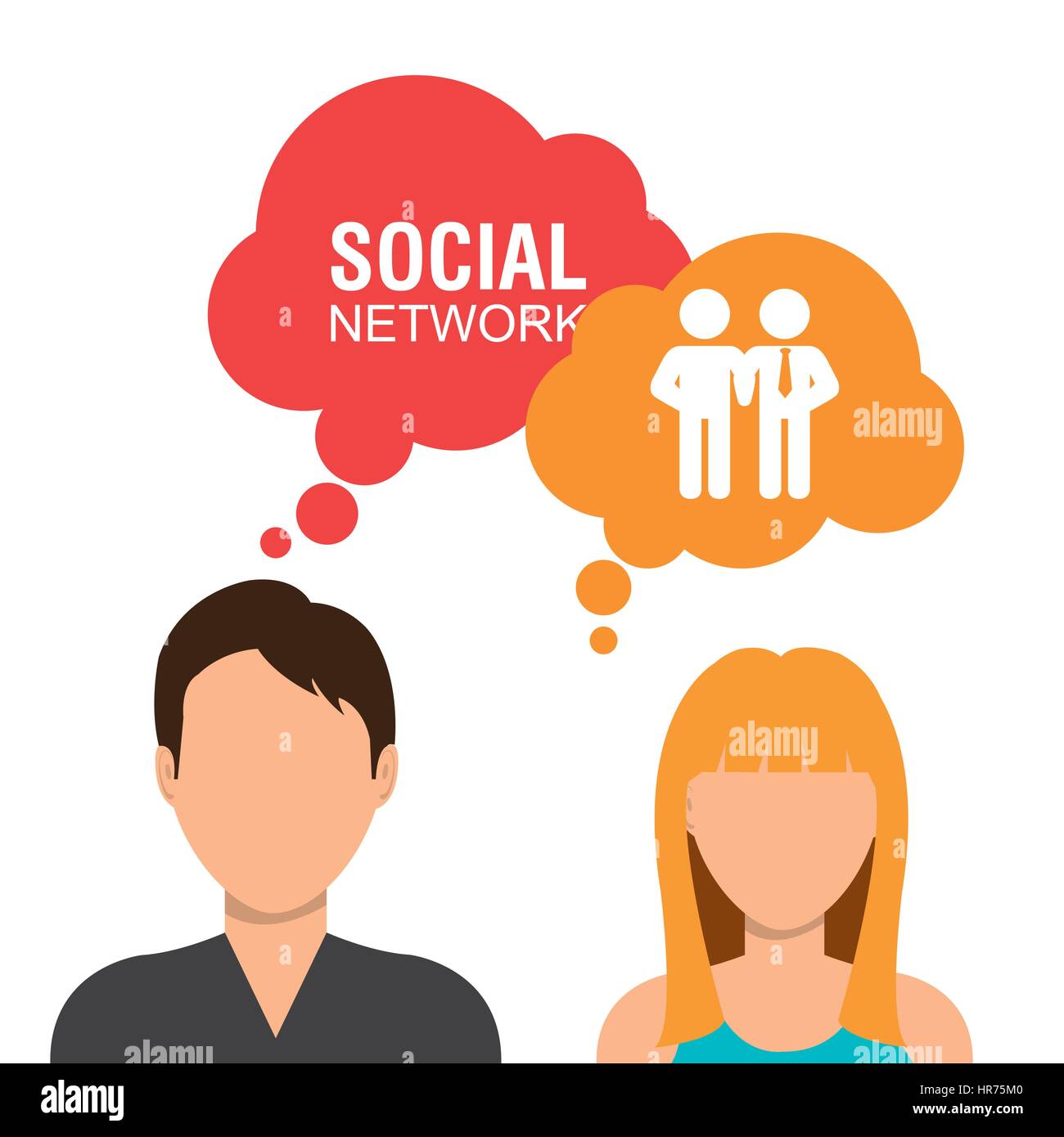 Comunità sociale icona di rete Illustrazione Vettoriale