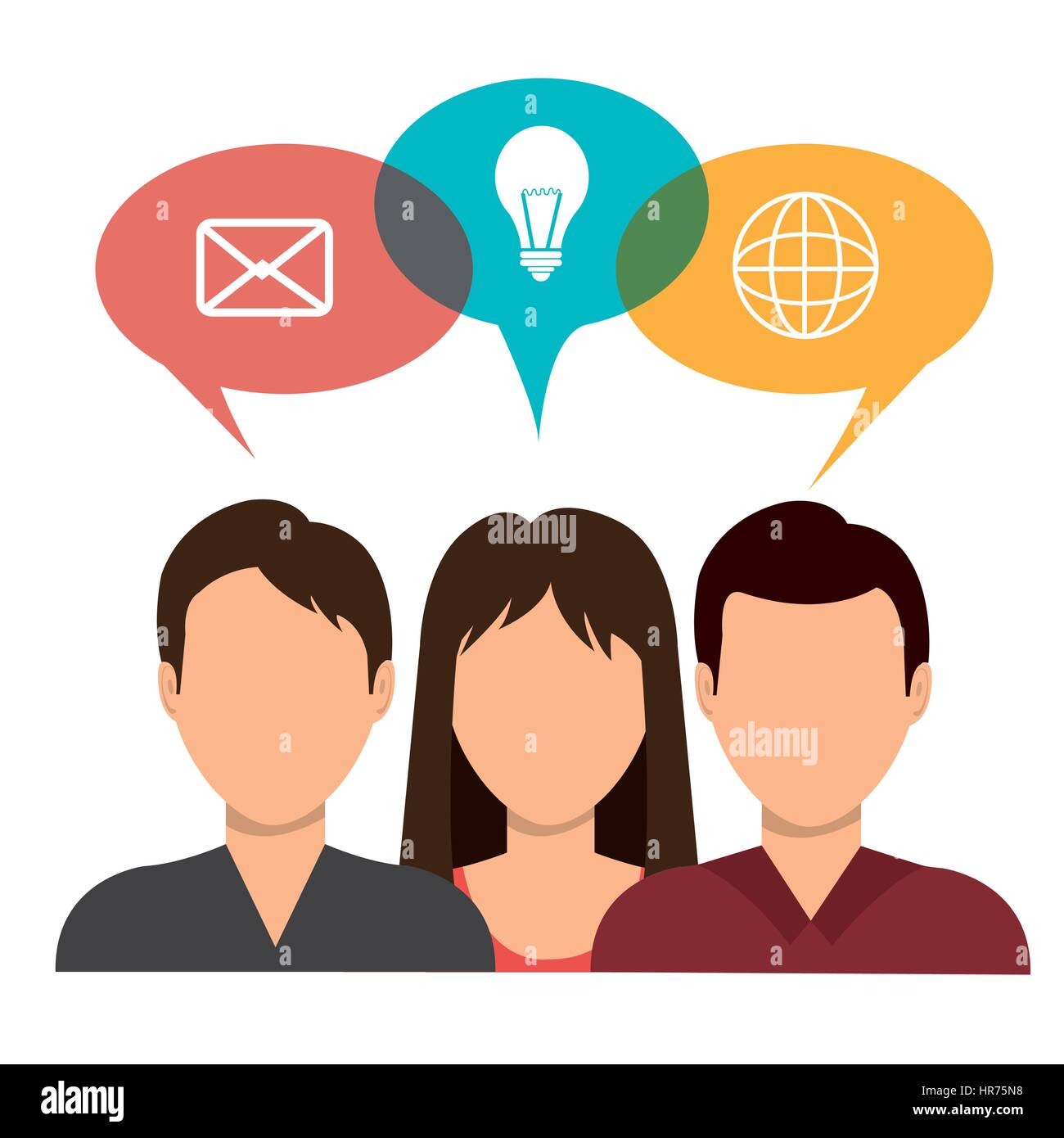 Comunità sociale icona di rete Illustrazione Vettoriale