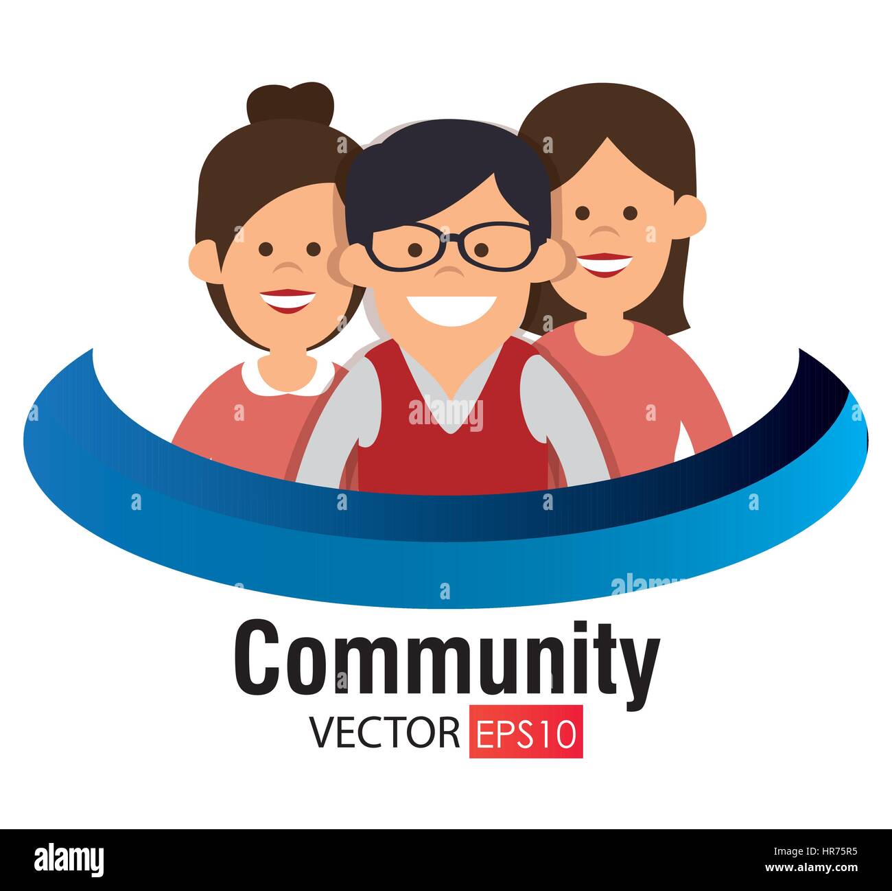 Comunità sociale icona di rete Illustrazione Vettoriale